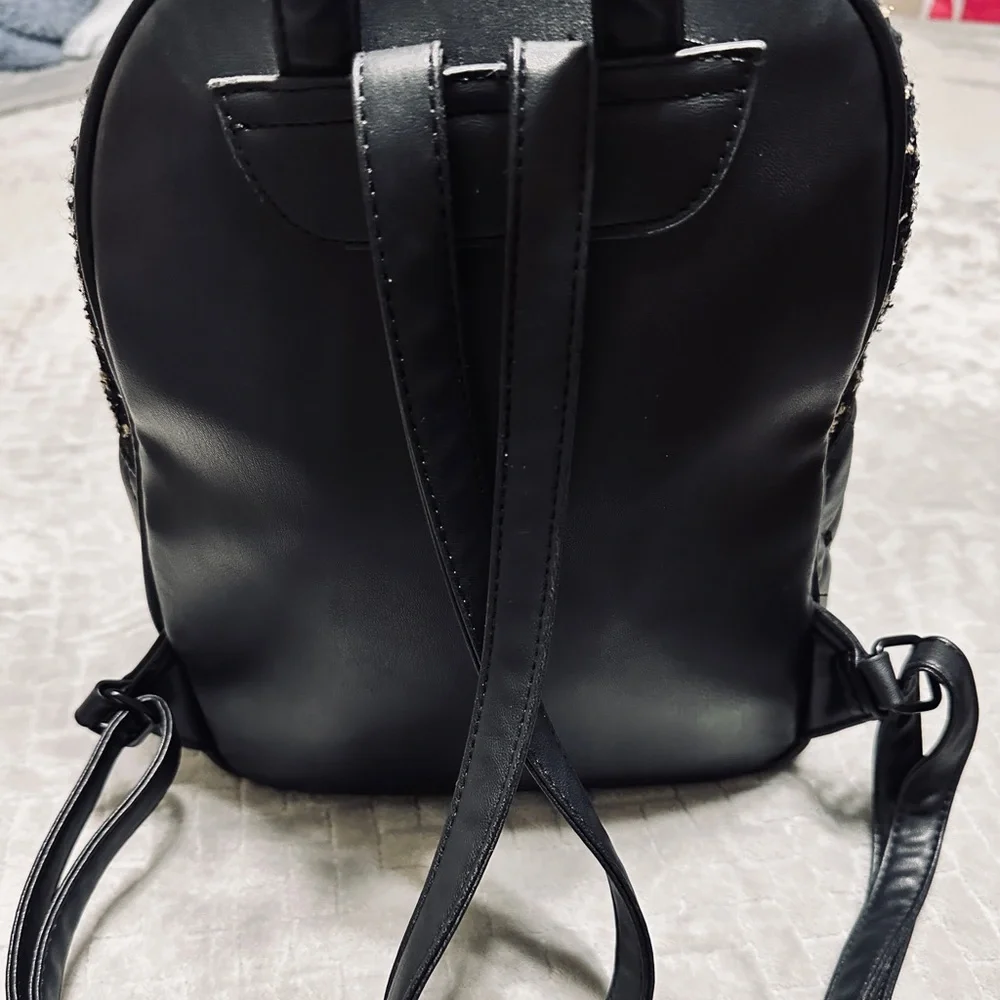 Badgley Mischka Diamond-Quilted Nylon Backpack